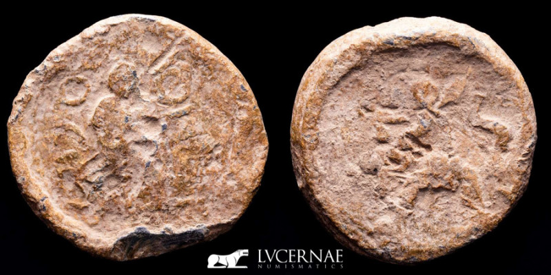 Hispania in Roman Republic times. Lead Tessera (122,44 g, 49 mm.) monetiform lea...