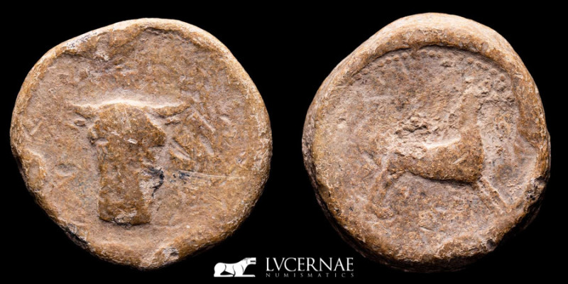 Hispania in Roman Republic times.

Lead Tessera (103,30 g. 44 mm) monetiform lea...