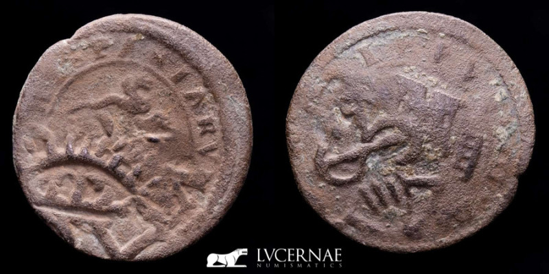 Spain - Felipe IV (1621-1665). 

IIII (4) maravedís bronze coin Segovia (2.66 g....