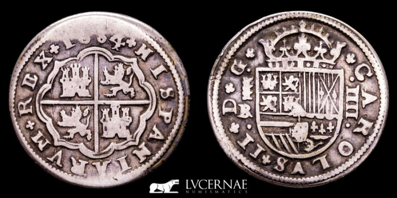 Spain - Carlos II (1665 - 1700), beautiful 4 reales silver coin (12,26 g. 34 mm....