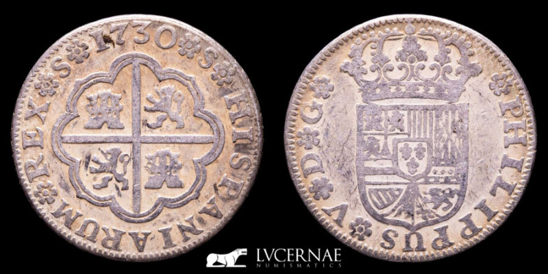 Spain - Felipe V (1700 - 1746)

Silver 2 Reales (4.90 g. 26 mm) minted in Sevill...