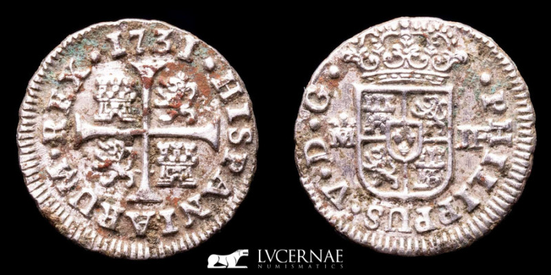Spain - Felipe V (1700-1746) Silver 1/2 real (1,48 g. 15 mm.) minted in Madrid i...