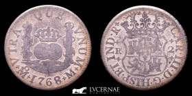 Fernando VI (1746 - 1759) Silver 2 Reales 6.40 g., 25 mm. Mexico 1768 Good very fine (MBC+)