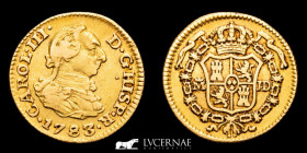 Carlos III (1759-1788) Gold 1/2 Escudo 1.77 g. 15 mm. Madrid 1783 - JD Good very fine