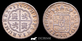 Carlos III (1759-1788) Silver 2 Reales 5.73 g 26 mm. Madrid 1760 - JP Good very fine