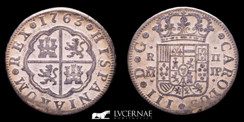 Spain - Carlos III (1759-1788), silver 2 reales, (5.53 g. 26 mm.) Madrid mint, 1...