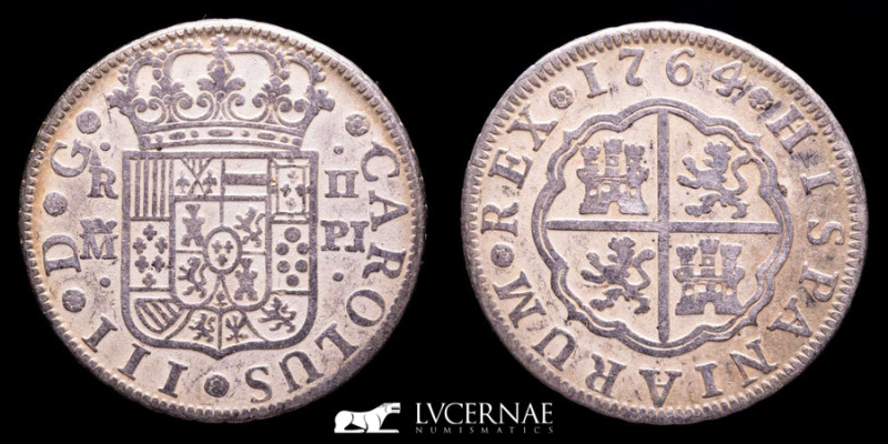 Spain - Carlos III (1759-1788), silver 2 reales, (5.58 g 26 mm) Madrid mint, 176...