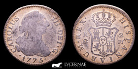 Carlos III (1759-1788) Silver 2 Reales 5.61 g. 26 mm. Madrid 1775 P.J Good very fine (MBC+)