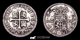 Carlos III (1759-1788) Silver 1/2 Real 1,36 g 16 mm. Madrid 1765 PJ Good very fine