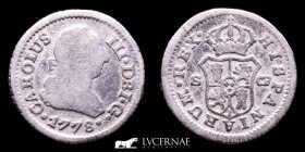 Carlos III Silver 1/2 real 1.32 grs, 16 mm Sevilla 1778 C·F Good very fine (MBC)