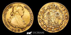 Carlos IV (1788 - 1808) Gold Escudo 3,34 g, 17 mm Madrid 1801 GVF