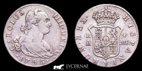 Carlos IV 1788-1808 Silver 4 Reales 13,43 g. 33 mm. Madrid - MF 1796 Good very fine
