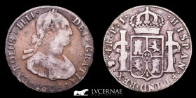 Carlos IV 1788-1808 Silver 4 Reales 13,03 g. 33 mm. Potosi - P·J 1808 Good very fine