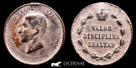 Alfonso XII cooper Commemorative medal 8.64 g 28 mm Uncertain mint 1873 Good very fine