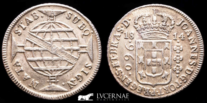 Brazil - João Prince Regent. 960 Réis, 1814. Minted in Bahia. It was minted on a...