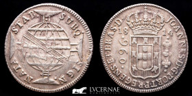 Brazil Silver 960 Réis (struck over 8 Reales) 26,70 g • ⌀ 40 mm Bahia 1814 gVF