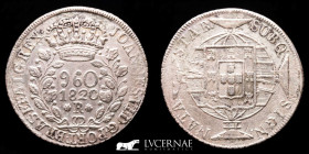 Brazil Silver 960 Réis (Restruck over 8 Reales) 26,61 g • ⌀ 39 mm Rio (R) 1820 GVF
