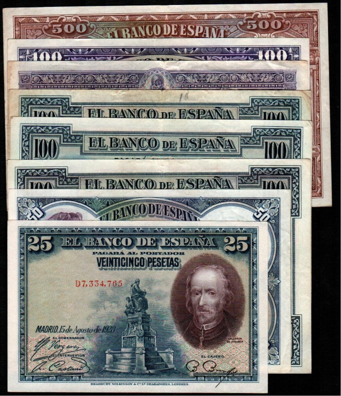 25 de abril de 1931. 50, 100 y 500 pesetas. E359, E360 y E361. 15 de agosto de 1...