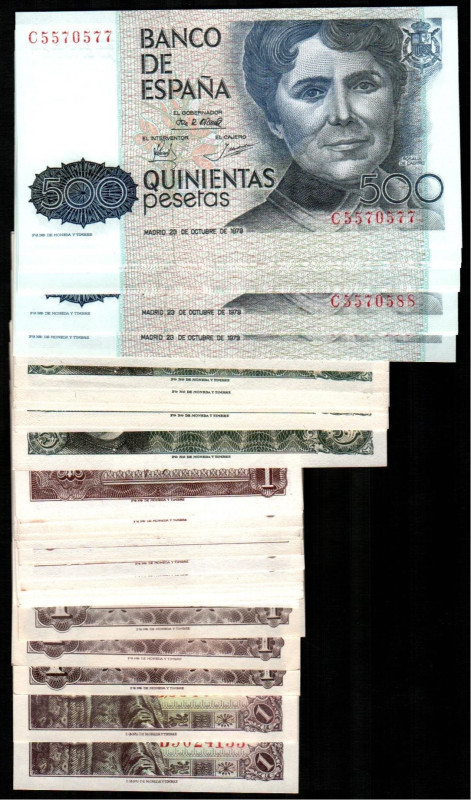 23 de octubre de 1979. 500 pesetas. Serie C. Catorce correlativos. E476a. 15 de ...