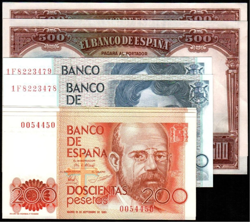 23 de octubre de 1979. 500 pesetas. Serie 1F. Trío correlativo. E476a. 25 de abr...