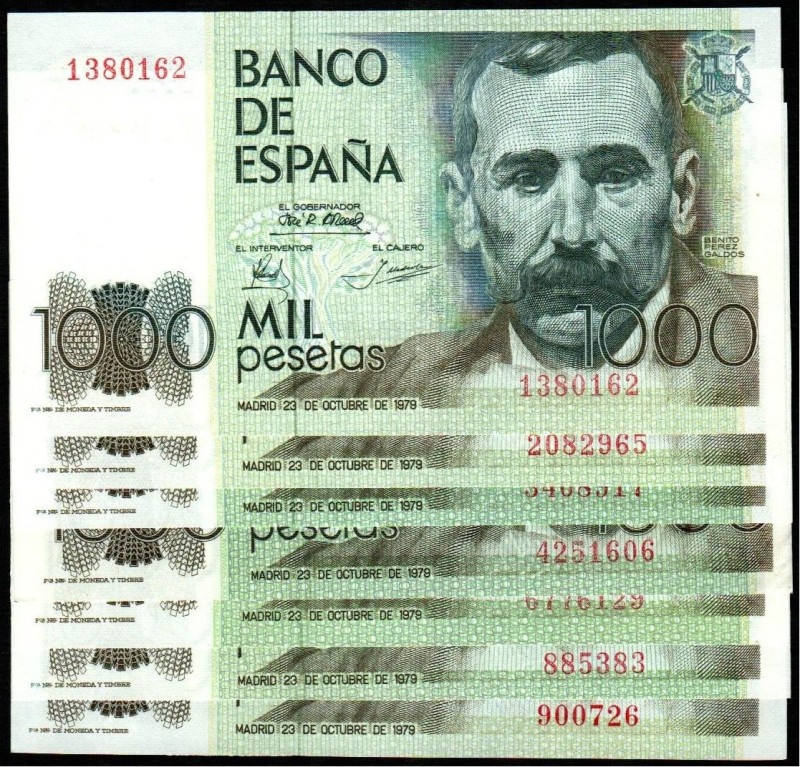 23 de octubre de 1979. 1.000 pesetas. Sin serie. Inicio de colección de correlat...