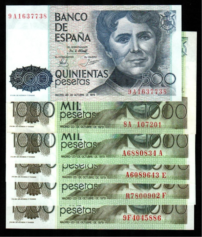 23 de octubre de 1979. 1.000 pesetas. Series A A, A E, R F, 8A y 9F. E477c y E47...