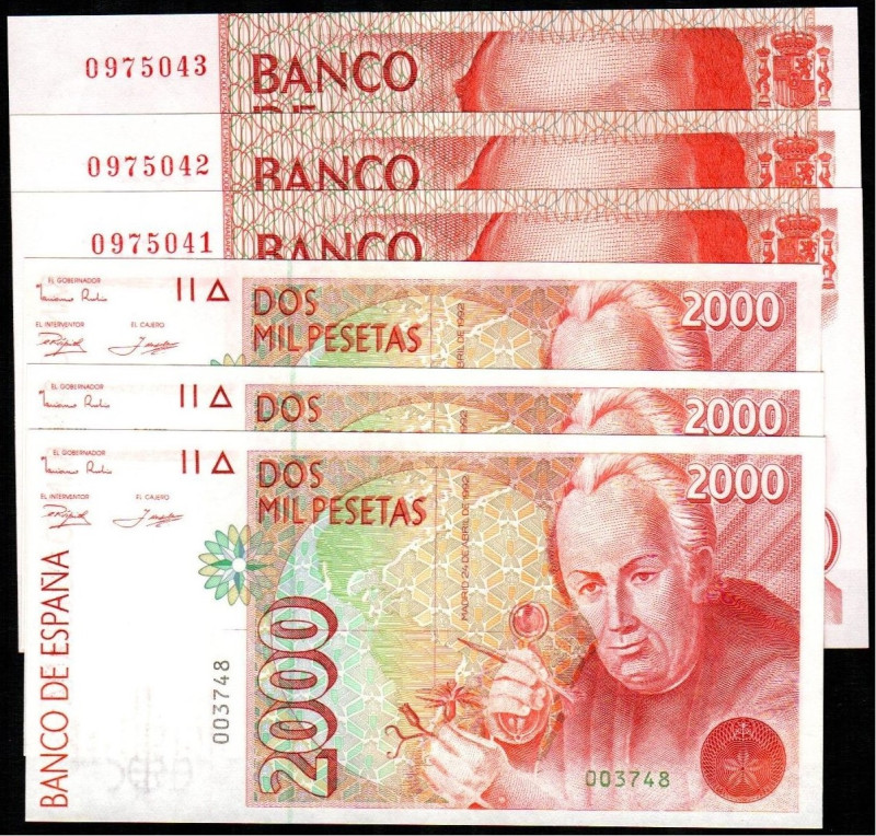 22 de julio de 1980. 2.000 pesetas. Sin serie. Trío correlativo. E479. 24 de abr...