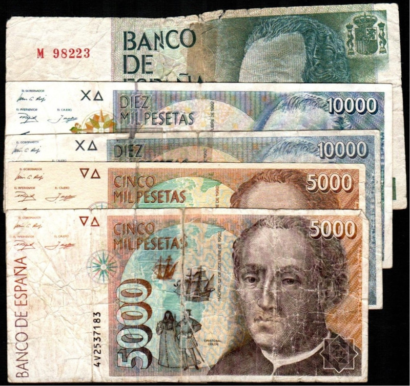 24 de septiembre de 1985. 10.000 pesetas. Serie M. Falso de buena calidad. 12 de...