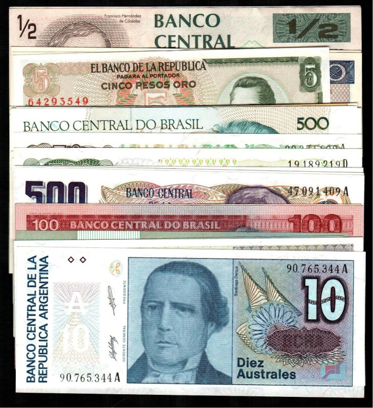 ARGENTINA. 500 pesos. (1977-82). P303. 50 pesos argentinos. (1983-85). P314a. 50...