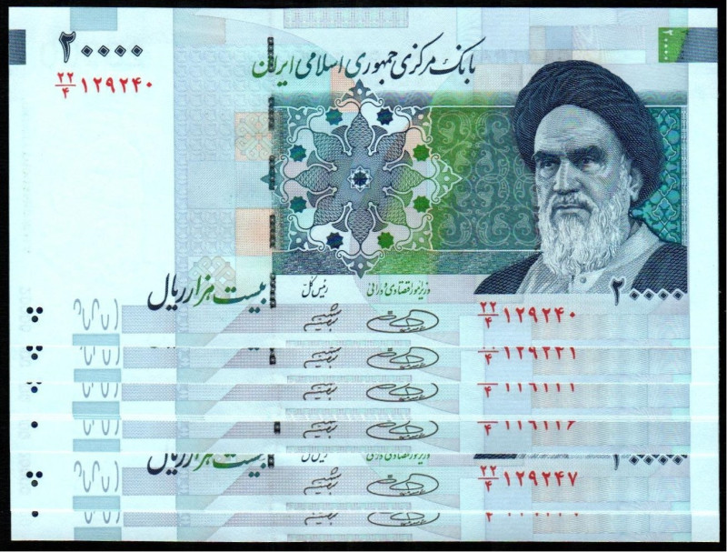 IRÁN República Islámica. 20.000 rials. Diez correlativos. WPM148 (15$x10). SC. L...