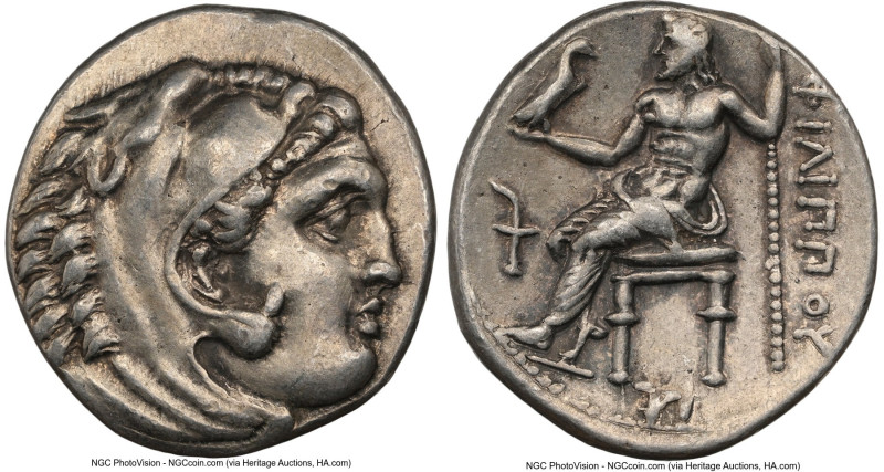 MACEDONIAN KINGDOM. Philip III Arrhidaeus (323-317 BC). AR drachm (22mm, 4.29 gm...