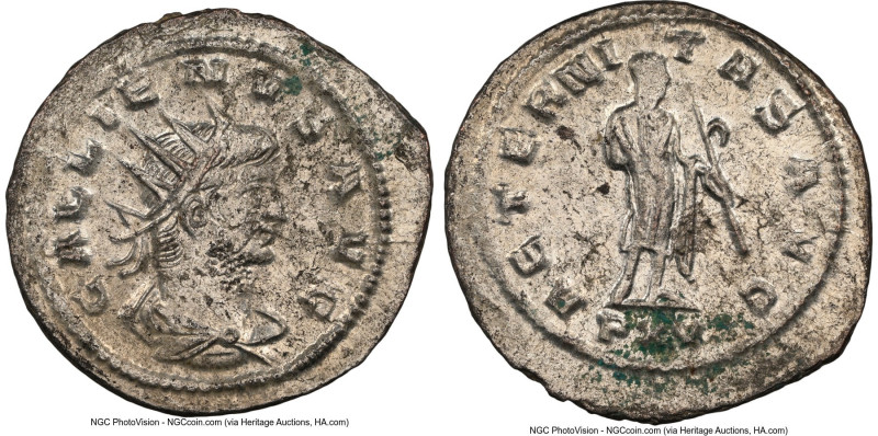 Gallienus, Sole Reign (AD 253-268). BI antoninianus (22mm, 5h). NGC MS, Silverin...