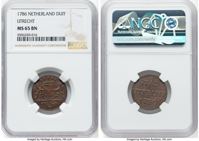 3-Piece Lot of Certified Assorted Issues NGC, 1) Netherlands: Utrecht. Provincia...