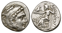 Greek Coins
KINGS OF MACEDON. Alexander III 'the Great' (336-323 BC). Drachm.(4,0gr 16,70)
Obv: Head of Herakles right, wearing lion skin.
Rev: AΛΕΞΑΝ...
