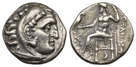 Greek Coins
KINGS OF MACEDON. Alexander III 'the Great' (336-323 BC). Drachm.(4,10gr 17,20mm)
Obv: Head of Herakles right, wearing lion skin.
Rev: AΛΕ...