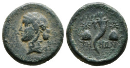 Greek Coins
PHRYGIA, Apameia. 133-48 BC. AE. (7,1 gr - 20,50 mm).
Laureate head of Zeus
Rev. Cult-statue of Artemis Anaitis.