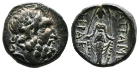 Greek Coins
PHRYGIA. Apameia. Ae (Circa 100-50 BC)(7,1gr 20,00mm) . Andronikos and Alkion, magistrates.
Obv: Head of Zeus right, wearing oak wreath.
R...