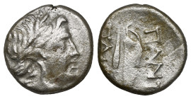 Greek Coins
Kimmerian Bosporos, Pantikapaion AR Drachm. Circa 120-105 BC. Laureate head of Apollo right / ΠΑΝTIKA-ΠΑΙΤΩΝ, bow in case. 3.80g, 15,70mm,...