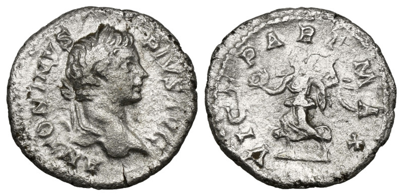 Roman Imperial 
Caracalla (198-217). Denarius (2,9 gr - 18,30 mm). Rome. Obv: La...