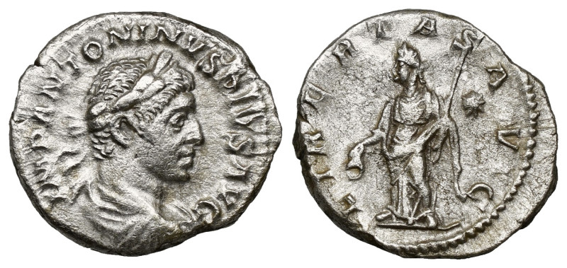 Roman Imperial
Elagabalus. A.D. 218-222. AR Denarius (2,9 gr - 17,90 mm). Rome
L...