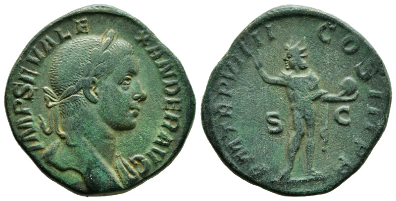 Roman Imperial
Severus Alexander Æ Sestertius. (20,2 gr - 28,80 mm)Rome, AD 230....