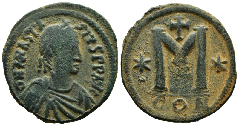 Byzantine
Anastasius I (491-518). Æ 40 Nummi (18,4 gr - 34,10 mm). Constantinopl...