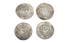 GRECIA ANTIGUA. SASÁNIDAS. Lote de 4 dracmas. B.O. EBC.