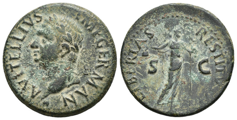 IMPERIO ROMANO. VITELIO. As. Tarraco (69 d.C.). A/ Cabeza laureada a izq.; A VIT...