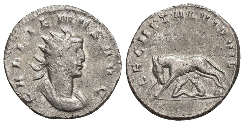 IMPERIO ROMANO. GALIENO. Antoniniano. Mediolanum (258). A/ Busto radiado y acora...