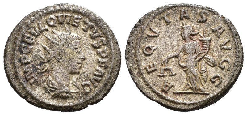 IMPERIO ROMANO. QUIETO. Antoniniano. Antioquía (260-261). A/ Busto radiado, laur...