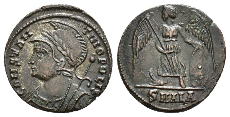 IMPERIO ROMANO. CONSTANTINO I. Follis. Alejandría (333-335). A/ Busto de Constan...