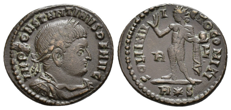 IMPERIO ROMANO. CONSTANTINO I. Follis. Roma (314). A/ Busto laureado, drapeado y...