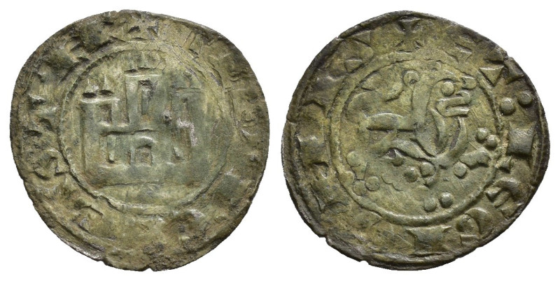 REINOS DE CASTILLA Y LEÓN. ALFONSO X. Dinero. Sin marca. VE 0,79 g. 16 mm. III-n...