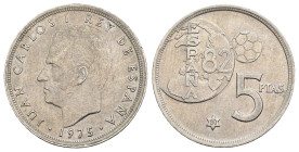 JUAN CARLOS I. 5 pts. Error. 5,77 g. 23 mm. MBC.